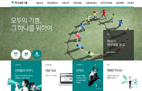 하나금융그룹이 그룹 내 7개 관계사가 참여하는 특별채용전형 프로젝트를 통해 20명의 폐업 자영업자를 선발했다. <하나금융그룹>